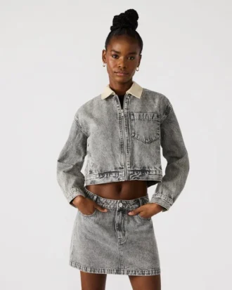 Chaqueta vaquera Glacia Gris claro