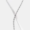 Conjunto de tobilleras con cadena en espiga, plata Conjunto de tobilleras con cadena en espiga, plata