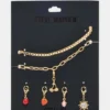 Conjunto de tobilleras con dijes de cereza Conjunto de tobilleras con dijes de cereza