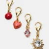 Conjunto de tobilleras con dijes de cereza Conjunto de tobilleras con dijes de cereza