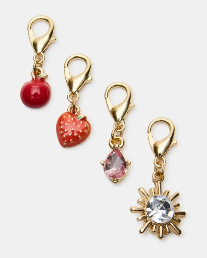 Conjunto de tobilleras con dijes de cereza Conjunto de tobilleras con dijes de cereza