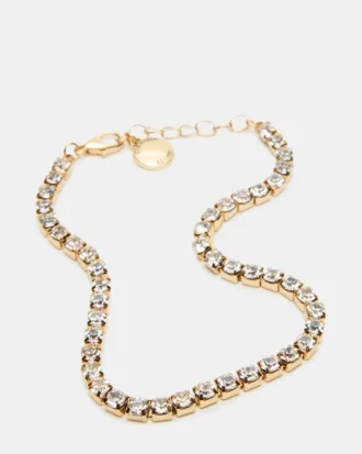 Conjunto de tobilleras de cadena con pedrería de 2 piezas