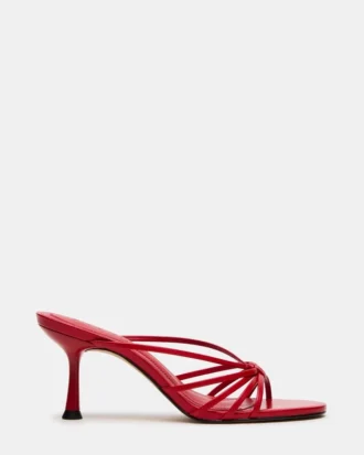 Edna de cuero rojo