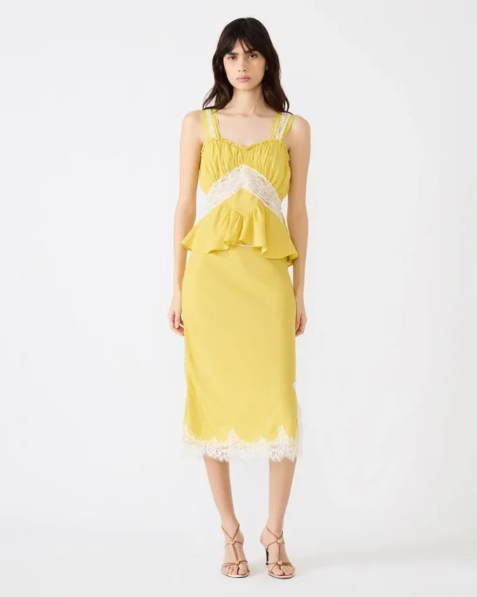 Falda Cinthia Golden Lime