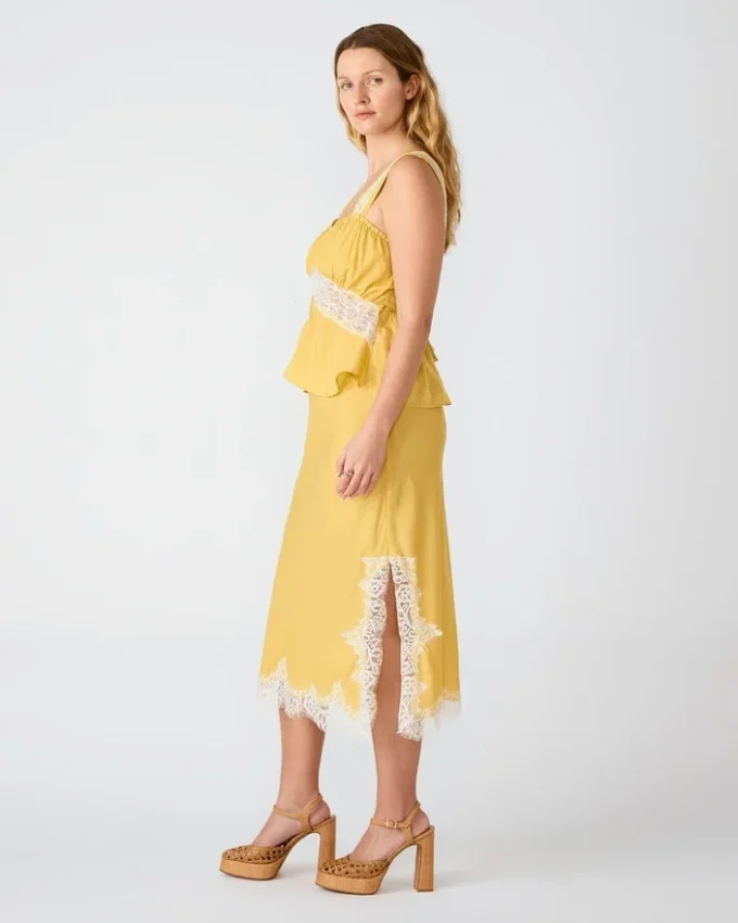 Falda Cinthia Golden Lime