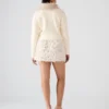 Falda de plumas Cindi Marfil