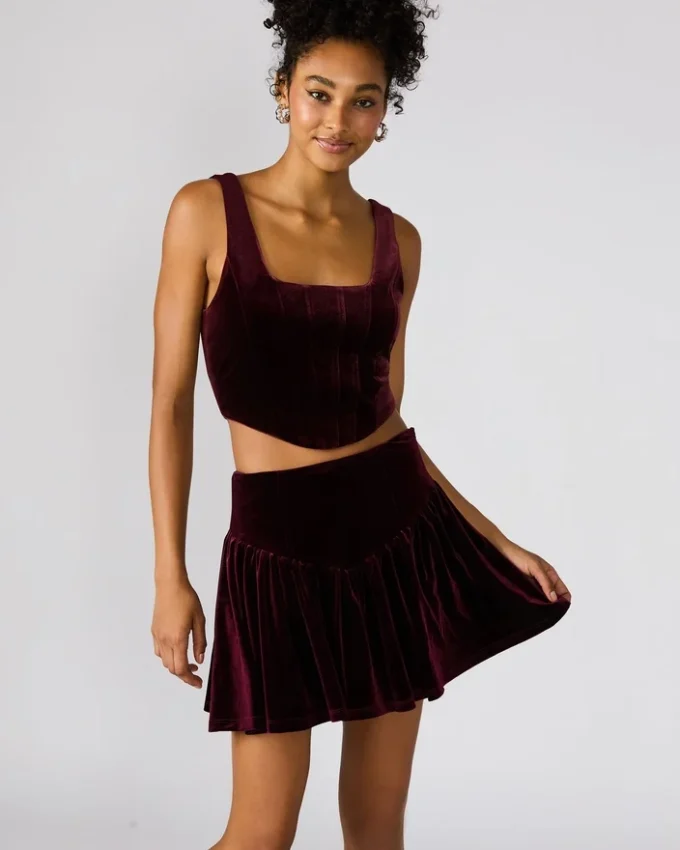 Falda Jayla color vino Falda Jayla color vino