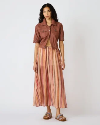 Falda Shilloh a rayas multicolor