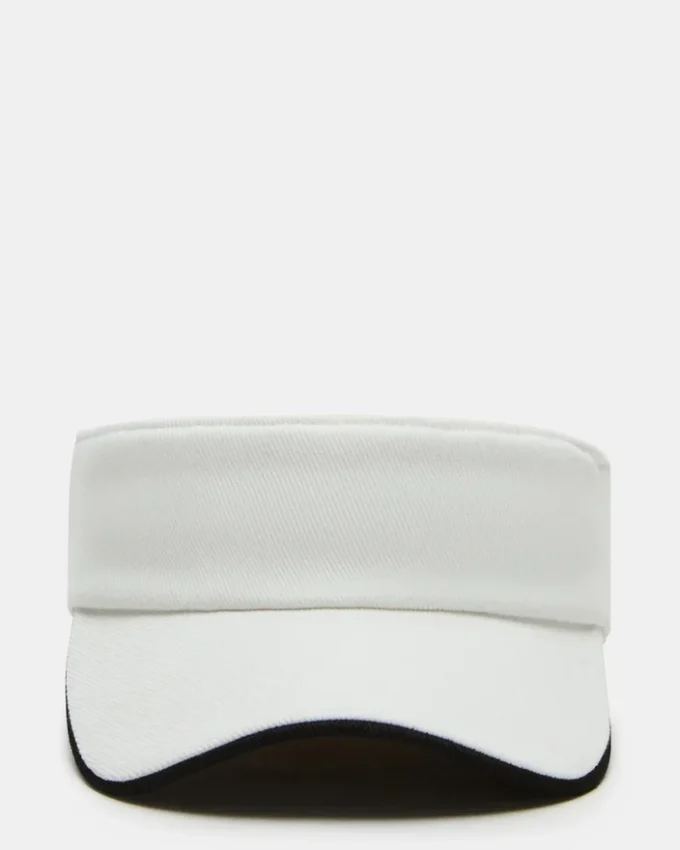 Gorra con visera bordada, color blanco Gorra con visera bordada, color blanco