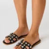 Hadyn Studs de cuero negro Hadyn Studs de cuero negro