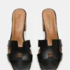 Hana de cuero negro Hana de cuero negro