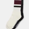 Ivy, pack de 2 calcetines deportivos a rayas, color cereza Ivy, pack de 2 calcetines deportivos a rayas, color cereza