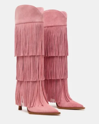 Kinzee Fringe de ante rosa