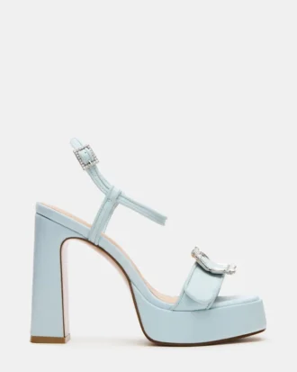 Liandra Buckle Blue Satin