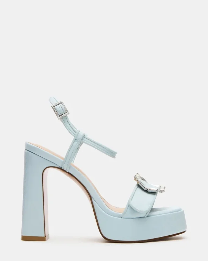 Liandra Buckle Blue Satin Liandra Buckle Blue Satin