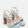 Liandra Buckle Blue Satin Liandra Buckle Blue Satin