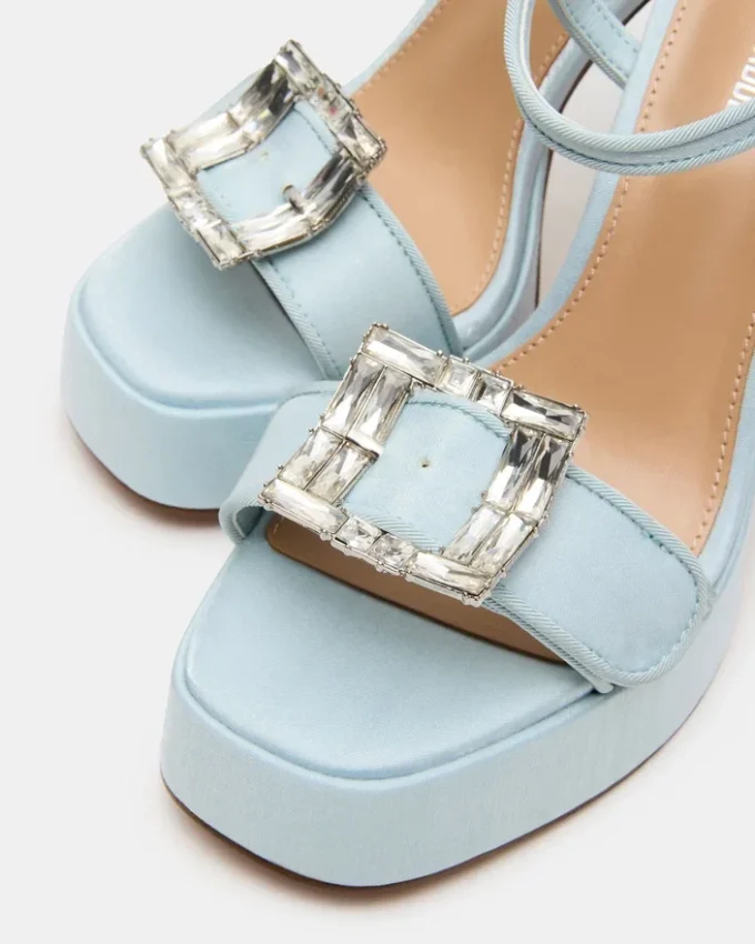 Liandra Buckle Blue Satin Liandra Buckle Blue Satin