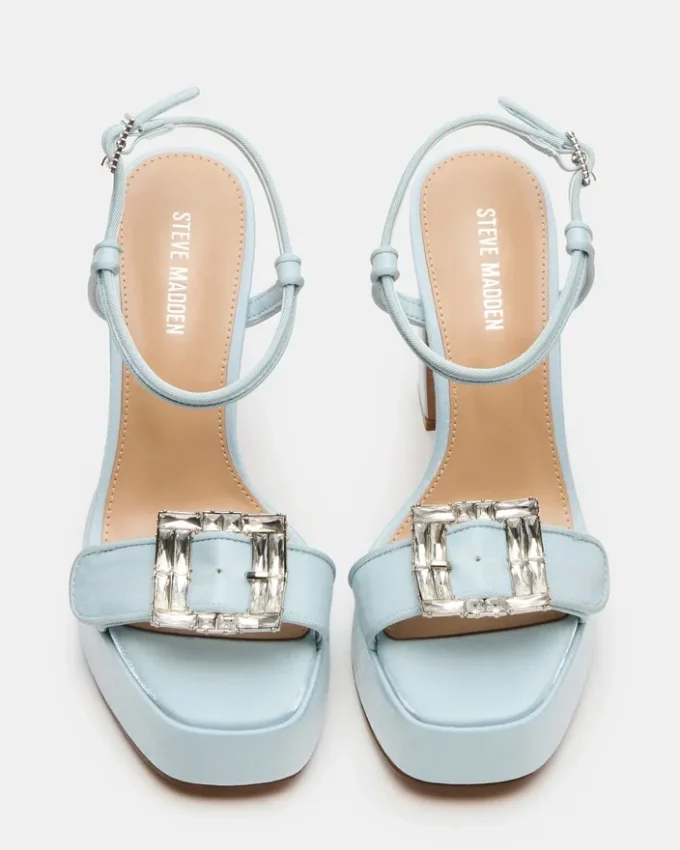 Liandra Buckle Blue Satin Liandra Buckle Blue Satin