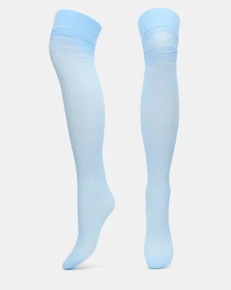 Medias de estilo preppy azul claro