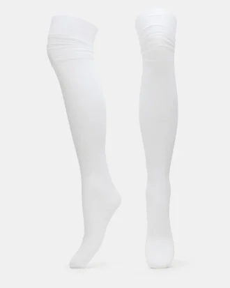 Medias de estilo preppy blancas