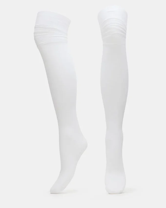 Medias de estilo preppy blancas