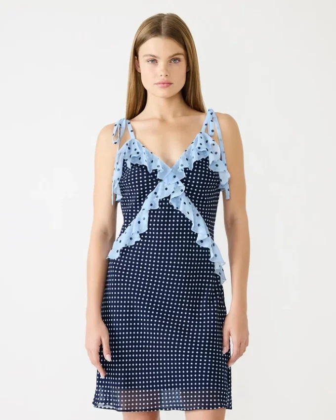 Minivestido Adalina azul marino vintage