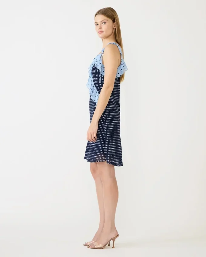 Minivestido Adalina azul marino vintage