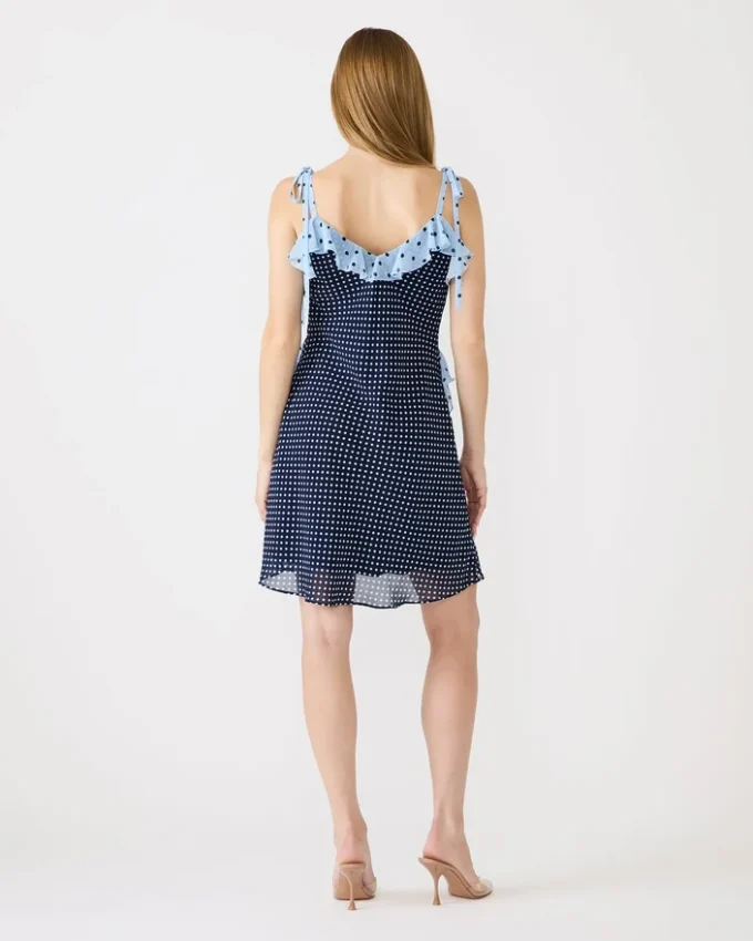 Minivestido Adalina azul marino vintage