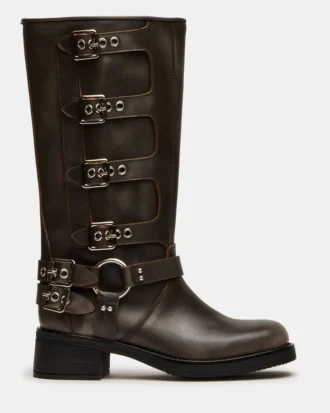 Mocasines Rocky Brown desgastados de caña ancha