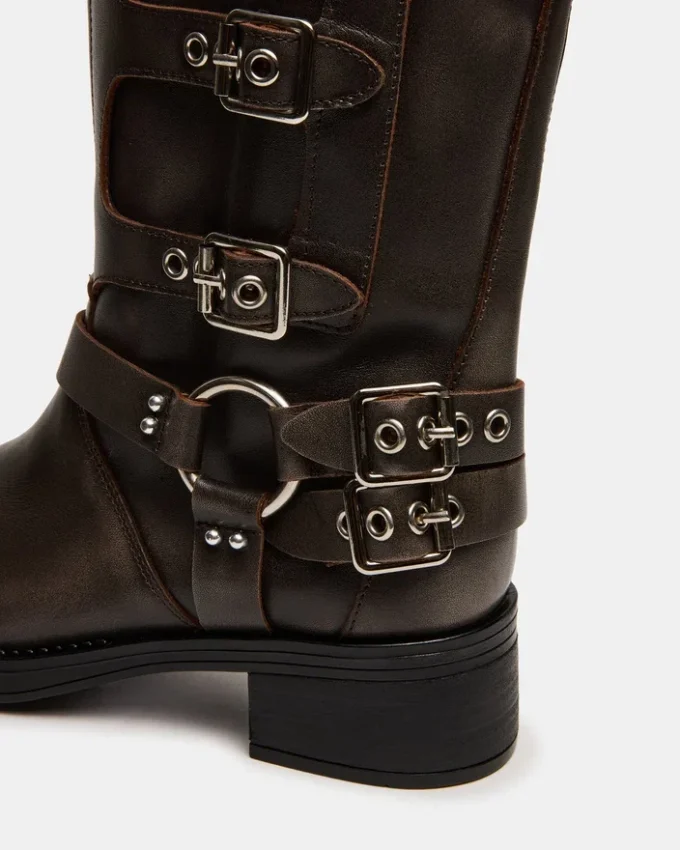 Mocasines Rocky Brown desgastados de caña ancha