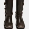 Mocasines Rocky Brown desgastados de caña ancha