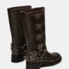 Mocasines Rocky Brown desgastados de caña ancha