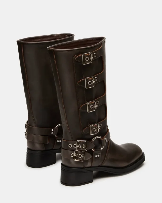 Mocasines Rocky Brown desgastados de caña ancha