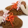 Mules Aziel de ante color castaño con pelo sintético