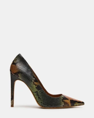 Negro y verde serpiente