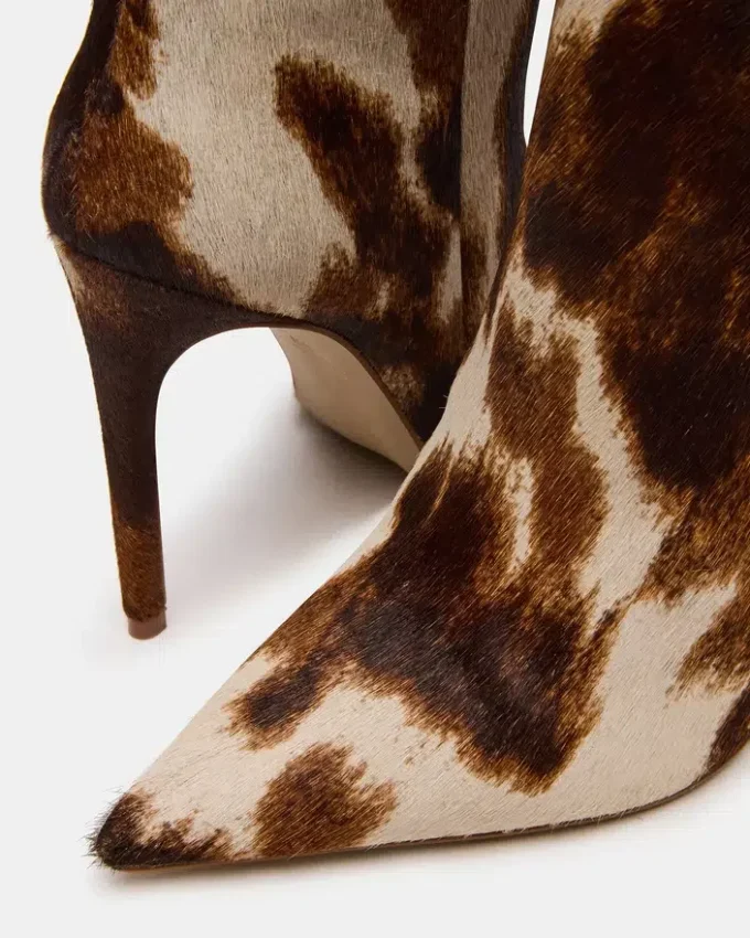 Nitro Brown Cow Print Wide Calf