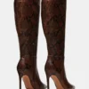 Nitro Brown Snake Wide Calf