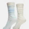Pack de 2 pares de calcetines de malla lisa Sofia azul claro Pack de 2 pares de calcetines de malla lisa Sofia azul claro