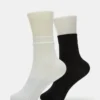 Pack de 2 pares de calcetines tobilleros de encaje blancos Pack de 2 pares de calcetines tobilleros de encaje blancos