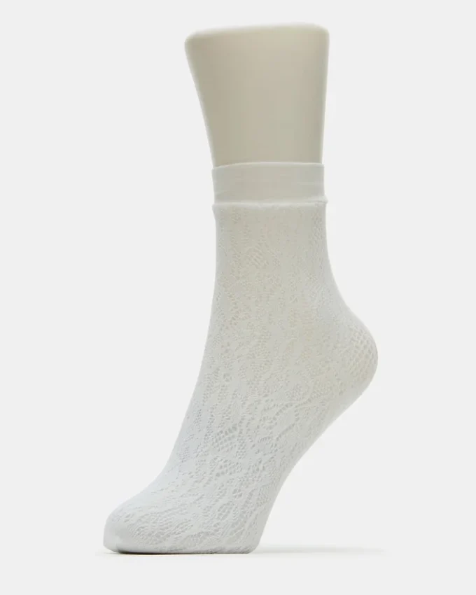 Pack de 2 pares de calcetines tobilleros de encaje blancos Pack de 2 pares de calcetines tobilleros de encaje blancos