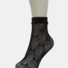 Pack de 2 pares de calcetines tobilleros de rejilla con lazo, negros