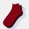 Pack de 3 pares de calcetines Melody con lazo y borde ondulado, rojo multicolor Pack de 3 pares de calcetines Melody con lazo y borde ondulado, rojo multicolor