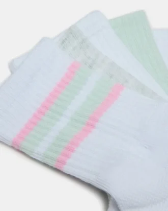 Pack de 5 pares de calcetines a rayas en blanco y multicolor Pack de 5 pares de calcetines a rayas en blanco y multicolor