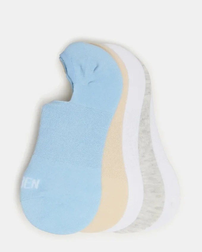 Pack de 5 pares de calcetines Zoe para zapatillas, azul claro