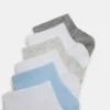 Pack de 6 calcetines cortos acanalados Peyton en blanco multicolor