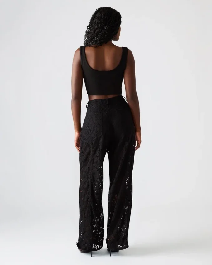 Pantalón de encaje Tre negro Pantalón de encaje Tre negro