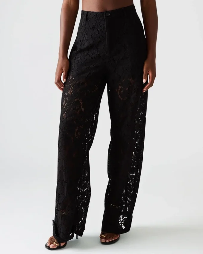 Pantalón de encaje Tre negro Pantalón de encaje Tre negro