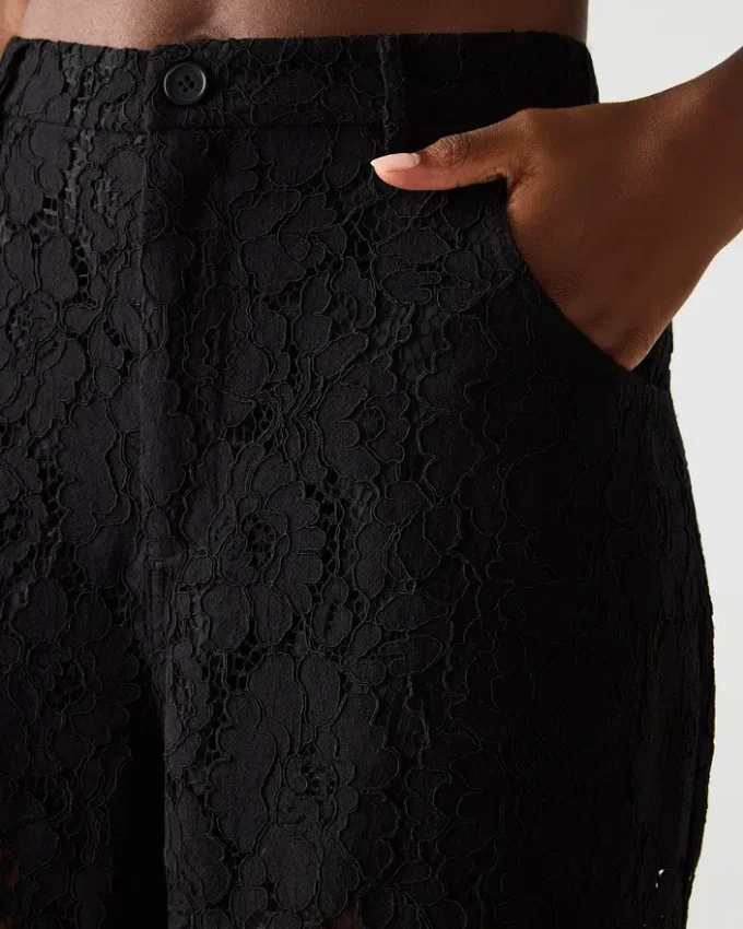Pantalón de encaje Tre negro Pantalón de encaje Tre negro