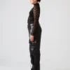 Pantalón Duo de cuero vegano negro Pantalón Duo de cuero vegano negro