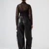 Pantalón Duo de cuero vegano negro Pantalón Duo de cuero vegano negro
